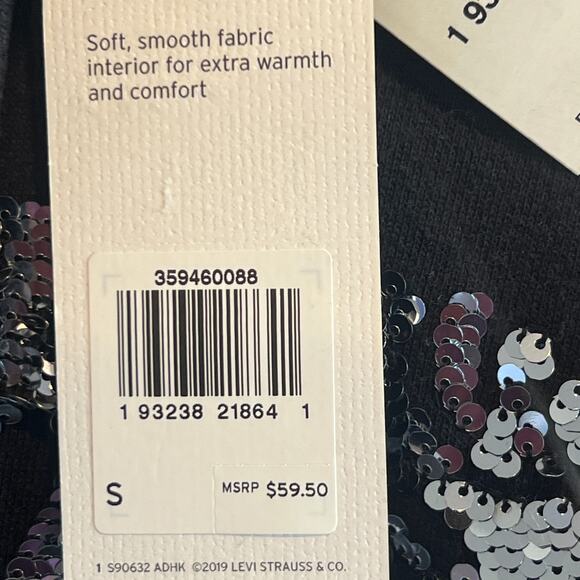 NWT LEVI'S SEQUIN S LOGO SPORT HOODIE - Picture 5 of 7